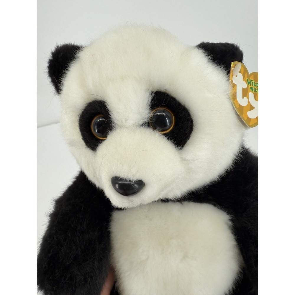 Ty Beanie Buddy Beijing Panda Wild Wild West Retired Plush Mint‎ w/ Tags